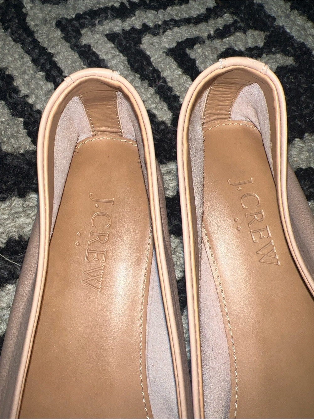 J. Crew Women's Blush/Tan Pointed-Toe Leather Flats - Picture 3 of 5